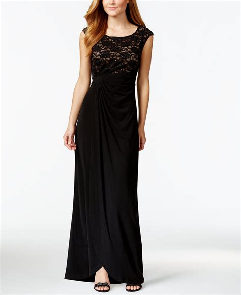 black formal dresses macy's|black formal dress size 14.